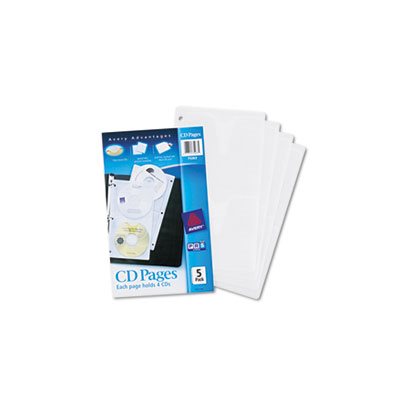 CD ORGANIZER SHEETS, Two-Sided for Three-Ring Binder, 5 / Pk