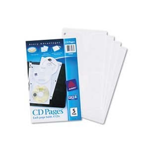 CD ORGANIZER SHEETS, Two-Sided for Three-Ring Binder, 5 / Pk