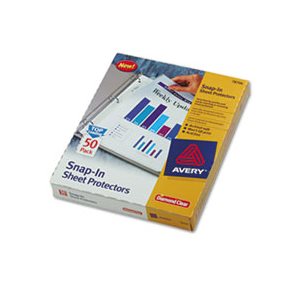 SHEET PROTECTORS, Snap-In, Heavyweight, Letter, Diamond Clear, 50 / Box