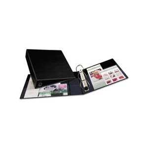 BINDER, Heavy-Duty, w /  One Touch EZD Rings, 11" x 8.5", 2" Capacity, Black