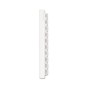 DIVIDERS, Allstate-Style, Legal Exhibit, Side Tab, 25-Tab, 1-25, Letter, White