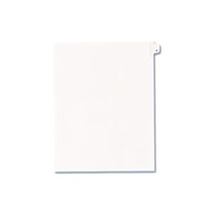 DIVIDERS, Allstate-Style, Legal Exhibit, Side Tab, Title: A, Letter, White, 25 / Pk