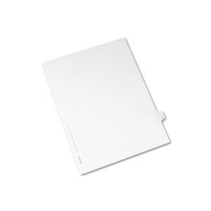 DIVIDERS, Allstate-Style, Legal Exhibit, Side Tab, Title: F, Letter, White, 25 / Pk