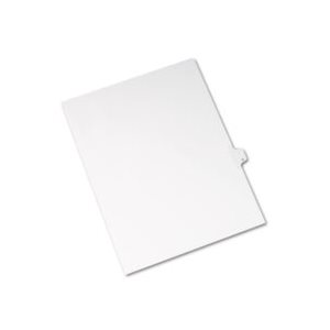 DIVIDERS, Allstate-Style, Legal Exhibit, Side Tab, Title: Q, Letter, White, 25 / Pk