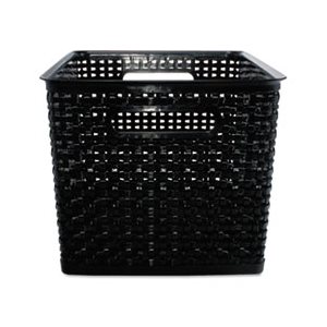 BINS, WEAVE, 13.825" x 10.75" x 8.75", Plastic, Black, 2 Bins