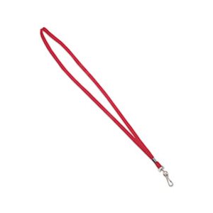 Deluxe Lanyards, J-Hook Style, 36" Long, Red, 24 / Box