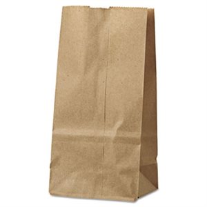 BAG, #2 PAPER GROCERY, 30LB, KRAFT, STANDARD, 4.3125" x 2.4375" x 7.875", 500 BGS