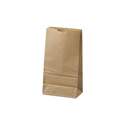 BAG, #6 Paper Grocery, 35lb, Kraft, Standard, 6" x 3.625" x 11.0625", 500 bags