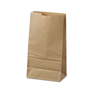 BAG, #6 Paper Grocery, 35lb, Kraft, Standard, 6" x 3.625" x 11.0625", 500 bags