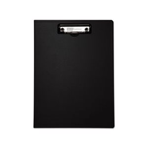 CLIPBOARD, Portfolio, W /  Low-Profile Clip, .5" Capacity, 8.5" x 11", Black