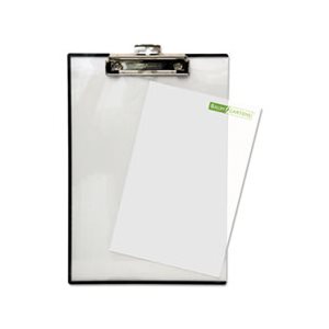 CLIPBOARD, Quick Reference, .5" Capacity, 8.5" x 11", Clear