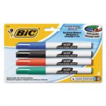 MARKER, DRY ERASE, Great Erase, Bold, Pocket-Style, Fine Tip, Assorted, 4 / Pk