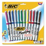 MARKER, PERMANENT, Marking, Ultra-Fine Tip, Assorted, Dozen