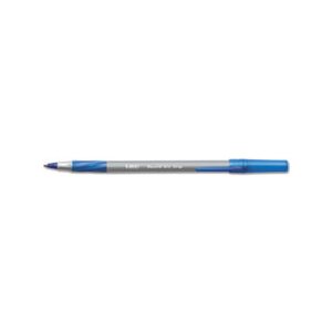 PEN, BALLPOINT, Round Stic Grip, Xtra Comfort, Blue Ink, .8mm, Fine, Dozen