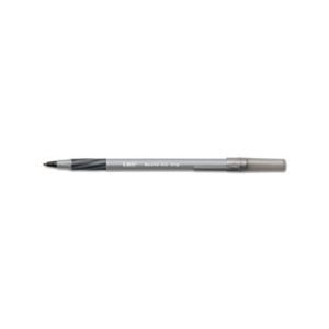 PEN, BALLPOINT, STICK, Round Stic Grip, Xtra Comfort, Black Ink, .8mm, Fine, Dozen