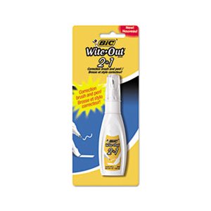 CORRECTION FLUID, Wite-Out, 2-in-1, 15ml Bottle, White