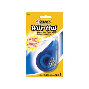 CORRECTION TAPE, Wite-Out, EZ Correct, Non-Refillable, .167" x 472"