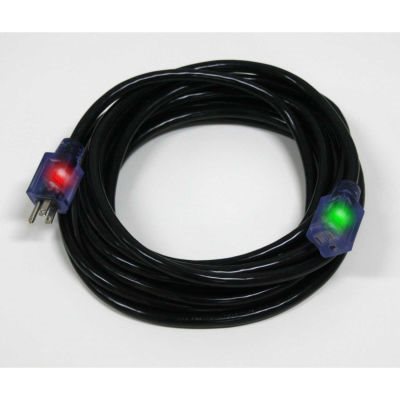 CORD, EXTENSION, 12 / 3 AWG, PRO GLO, 25', BLACK 