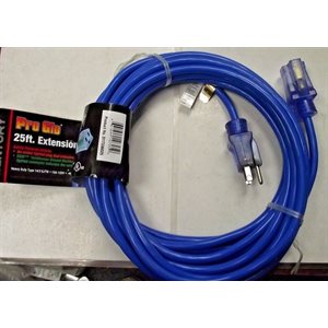 CORD, EXTENSION, 14 / 3 AWG, PRO GLO, 50', BLUE