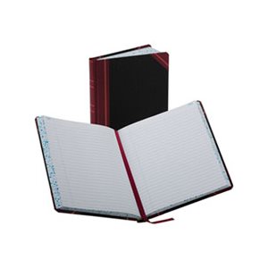 Record / Account Book, Record Rule, Black / Red, 300 Pages, 9.625" x 7.625"