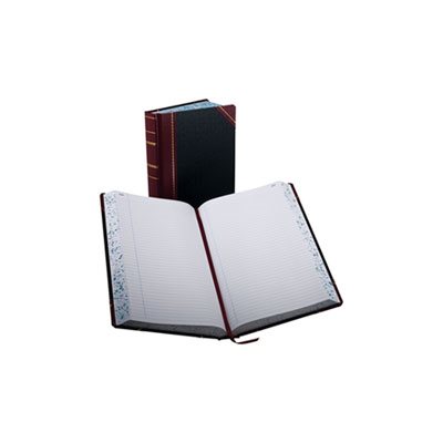 Record / Account Book, Record Rule, Black / Red, 500 Pages, 14.125" x 8.625"