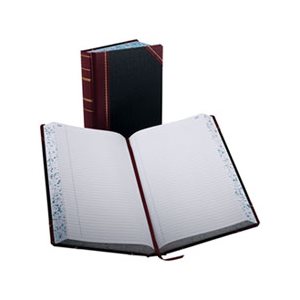 Record / Account Book, Record Rule, Black / Red, 500 Pages, 14.125" x 8.625"