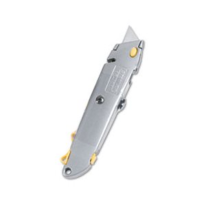 UTILITY KNIFE, Quick-Change, w /  Retractable Blade & Twine Cutter, Gray