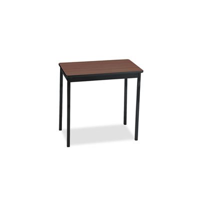 Table, UTILITY, Rectangular, 30"w x 18"d x 30"h, Walnut / Black