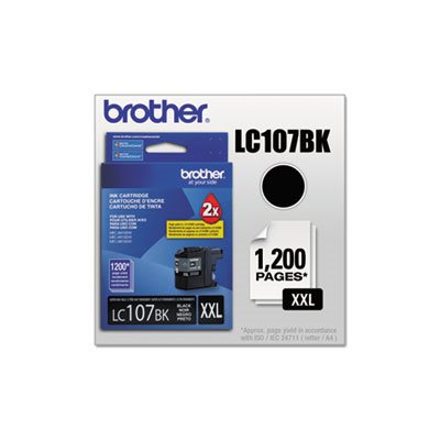 INK, INNOBELLA, LC107BK BROTHER, Super High-Yield, Black