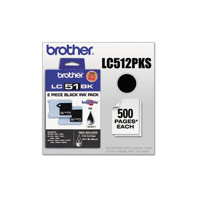 INK, INNOBELLA, LC512PKS BROTHER, Black, 2 / PK