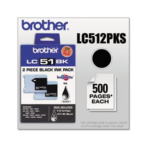 INK, INNOBELLA, LC512PKS BROTHER, Black, 2 / PK