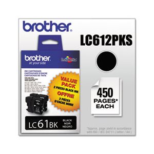 INK, INNOBELLA, LC612PKS BROTHER, Black, 2 / PK