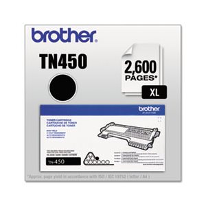 TONER, TN450 BROTHER, High-Yield Toner, 2600 Page-Yield, Black