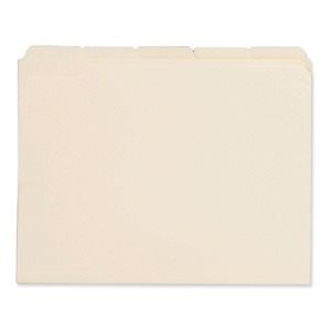 FILE FOLDER, MANILA, LETTER, 1 / 5 CUT, 100 / BOX