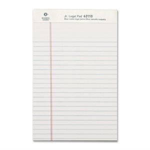 PAD, LEGAL, JUNIOR, 8" x 5", 12CT, WHITE