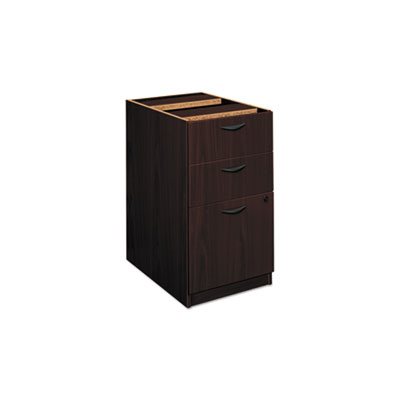 FILING CABINET, BL LAMINATE SERIES, Three-Drawer, Pedestal,15.625"w x 21.75"d x 27.75"h, Mahogany