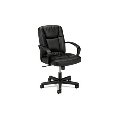 CHAIR, EXECUTIVE, VL171 Series, Mid-Back, Black, Leather