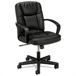 CHAIR, EXECUTIVE, VL171 Series, Mid-Back, Black, Leather