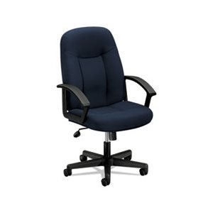 CHAIR, Executive, VL601 Series, High-Back, Swivel / Tilt, Navy Fabric / Black Frame