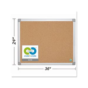 CORK BOARD, Earth, 24" x 36", Aluminum Frame