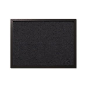 BOARD, BULLETIN, Designer Fabric, 24" X 18", Black Fabric / Black Frame