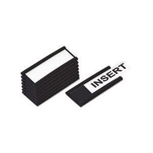 CARD HOLDERS, MAGNETIC, 2"w x 1"h, Black, 25 / Pk