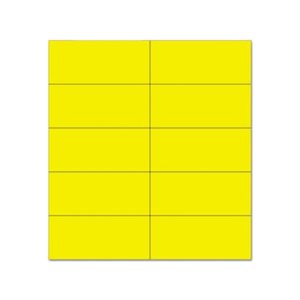 TAPE, STRIPS, Dry Erase, Magnetic, Yellow, 2" x .875", 25 / Pk