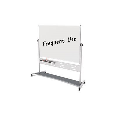 EASEL, Magnetic, Reversible, Mobile, 70.8"w x 47.2"h, 80"h, White / Silver