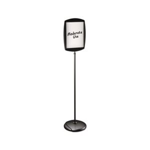 HOLDER, SIGN, Floor Stand, Rectangle, 15" x 11" sign, 66"H, Black Frame