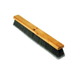 BRUSH HEAD, FLOOR,  3", Gray, Flagged, Polypropylene, 24"