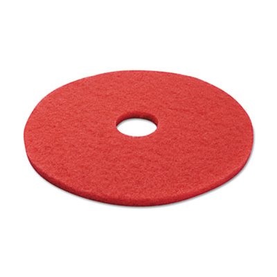 FLOOR PADS, Standard, Buffer, 17" Diameter, Red, 5 / Carton