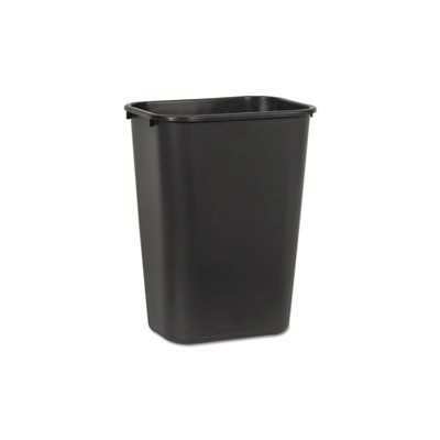 WASTE BASKET, Soft-Sided, 41 qt, Plastic, Black