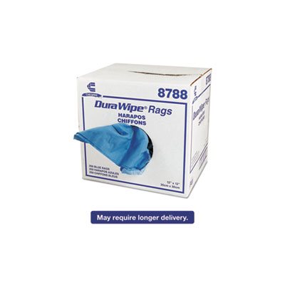 TOWELS, GENERAL PURPOSE, DuraWipe, 12" x 12", Blue, 250 / Carton