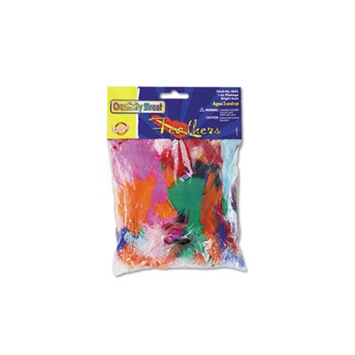 FEATHER ASSORTMENT, BRIGHT HUES, BRIGHT COLORS, 1 oz Pack